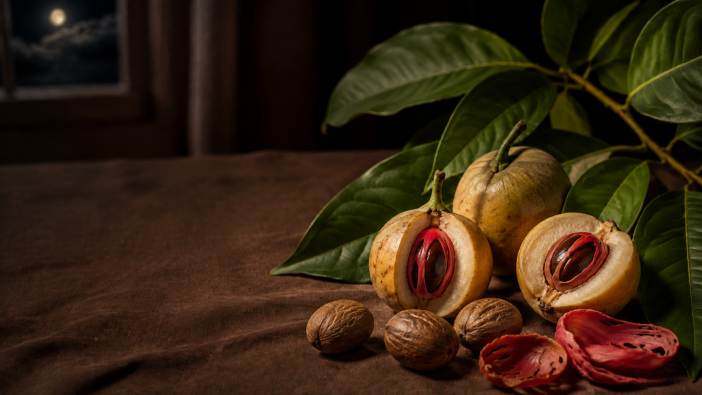 Buah dan biji pala Myristica fragrans sebagai rempah tradisional yang dikaji untuk mendukung tidur